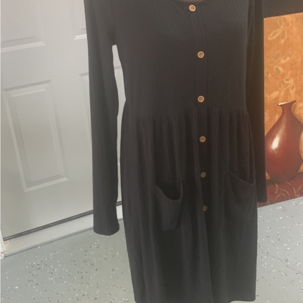 Women’s MTS black dress with front pockets size small
